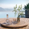 Modway Wellspring 5-Piece Outdoor Patio Teak Wood Dining Set - Blue Graphite - Lifestyle