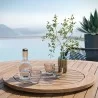 Modway Wellspring 5-Piece Outdoor Patio Teak Wood Dining Set - Blue Graphite - Lifestyle - Modway Wellspring 5-Piece Outdoor Patio Teak Wood Dining Set - Blue Graphite - Lifestyle