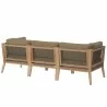 Modway Clearwater Outdoor Patio Teak Wood Sofa in Gray Light Brown - Back Side Angle - Modway Clearwater Outdoor Patio Teak Wood Sofa in Gray Light Brown - Back Side Angle