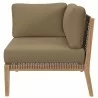 Modway Clearwater Outdoor Patio Teak Wood Sofa in Gray Light Brown - Corner Chair in Side Angle - Modway Clearwater Outdoor Patio Teak Wood Sofa in Gray Light Brown - Corner Chair in Side Angle