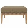 Modway Clearwater Outdoor Patio Teak Wood 6-Piece Sectional Sofa - Light Brown - Ottoman in in Front Angle - Modway Clearwater Outdoor Patio Teak Wood 6-Piece Sectional Sofa - Light Brown - Ottoman in in Front Angle