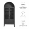 Modway Tessa Tall Arched Storage Display Cabinet - Modway Tessa Tall Arched Storage Display Cabinet