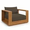 Modway Tahoe Outdoor Patio Acacia Wood Chair Front - Modway Tahoe Outdoor Patio Acacia Wood Chair Front