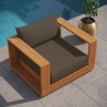 Modway Tahoe Outdoor Patio Acacia Wood Chair Top
