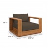 Modway Tahoe Outdoor Patio Acacia Wood Chair