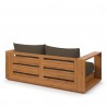 Modway Tahoe Acacia Wood Outdoor Patio Acacia Wood Loveseat Back