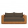 Modway Tahoe Acacia Wood Outdoor Patio Acacia Wood Loveseat Front