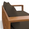 Modway Tahoe Acacia Wood Outdoor Patio Acacia Wood Loveseat