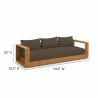 Modway Tahoe Outdoor Patio Acacia Wood Sofa - Modway Tahoe Outdoor Patio Acacia Wood Sofa