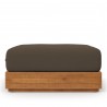 Modway Tahoe Outdoor Patio Acacia Wood Ottoman Front