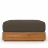 Modway Tahoe Outdoor Patio Acacia Wood Ottoman Front - Modway Tahoe Outdoor Patio Acacia Wood Ottoman Front