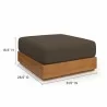 Modway Tahoe Outdoor Patio Acacia Wood Ottoman - Modway Tahoe Outdoor Patio Acacia Wood Ottoman