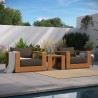 Modway Tahoe 5-Piece Outdoor Patio Acacia Wood Furniture Set