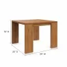 Modway Tahoe 3-Piece Outdoor Patio Acacia Stool - Modway Tahoe 3-Piece Outdoor Patio Acacia Stool