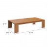 Modway Tahoe 2-Piece Outdoor Patio Acacia Wood Sofa and Coffee Table