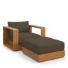Modway Tahoe 2-Piece Outdoor Patio Acacia Wood Armchair and Ottoman Set - Modway Tahoe 2-Piece Outdoor Patio Acacia Wood Armchair and Ottoman Set