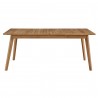 Modway Vienna Outdoor Patio Teak Wood Extendable Dining Table Front