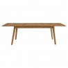 Modway Vienna Outdoor Patio Teak Wood Extendable Dining Table Side