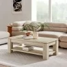 Modway Hollis Travertine Coffee Table Room View - Modway Hollis Travertine Coffee Table Room View
