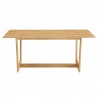 Modway Solara 71" Rectangle Wood Dining Table Natural Front