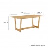 Modway Solara 71" Rectangle Wood Dining Table Natural