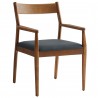 Modway Solara Vegan Leather Wood Dining Armchairs