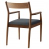 Modway Solara Vegan Leather Wood Dining Armchairs Back