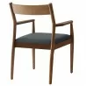 Modway Solara Vegan Leather Wood Dining Armchairs Back - Modway Solara Vegan Leather Wood Dining Armchairs Back