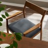 Modway Solara Vegan Leather Wood Dining Armchairs Top