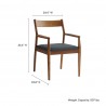Modway Solara Vegan Leather Wood Dining Armchairs
