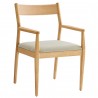 Modway Solara Fabric Wood Dining Armchairs Natural