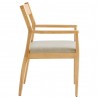 Modway Solara Fabric Wood Dining Armchairs Natural Side