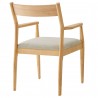 Modway Solara Fabric Wood Dining Armchairs Natural Back