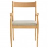 Modway Solara Fabric Wood Dining Armchairs Natural Front
