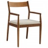 Modway Solara Fabric Wood Dining Armchairs Walnut