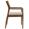 Modway Solara Fabric Wood Dining Armchairs Walnut Side
