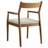 Modway Solara Fabric Wood Dining Armchairs Walnut Back
