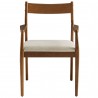 Modway Solara Fabric Wood Dining Armchairs Walnut Front