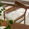 Modway Solara Fabric Wood Dining Armchairs Walnut Top