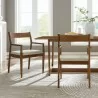 Modway Solara Fabric Wood Dining Armchairs Walnut Set - Modway Solara Fabric Wood Dining Armchairs Walnut Set