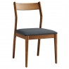Modway Solara Vegan Leather Wood Dining Side Chairs 