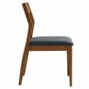 Modway Solara Vegan Leather Wood Dining Side Chairs Set of 2 Side