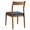 Modway Solara Vegan Leather Wood Dining Side Chairs  Back