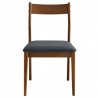 Modway Solara Vegan Leather Wood Dining Side Chairs Set of 2 Front