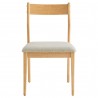 Modway Solara Fabric Wood Dining Side Chairs Natural Front