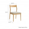 Modway Solara Fabric Wood Dining Side Chairs Natural