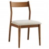 Modway Solara Fabric Wood Dining Side Chairs Walnut