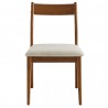 Modway Solara Fabric Wood Dining Side Chairs Walnut Front