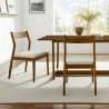 Modway Solara Fabric Wood Dining Side Chairs Walnut Set - Modway Solara Fabric Wood Dining Side Chairs Walnut Set