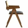 Modway Thera Vegan Leather Cane Dining Armchairs Set of 2 Side - Modway Thera Vegan Leather Cane Dining Armchairs Set of 2 Side